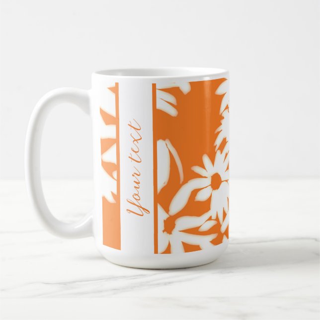 Taza De Café Naranja Citrus Color Me Daisies (Izquierda)