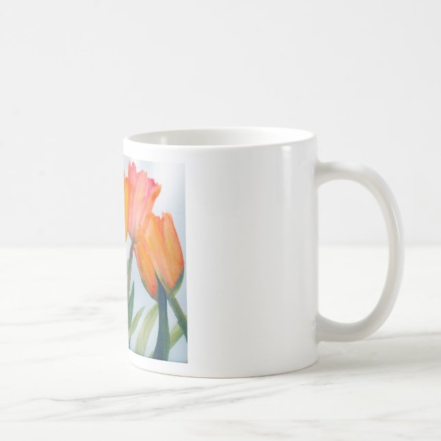 Taza De Café Naranja Citrus Tulips (Derecha)