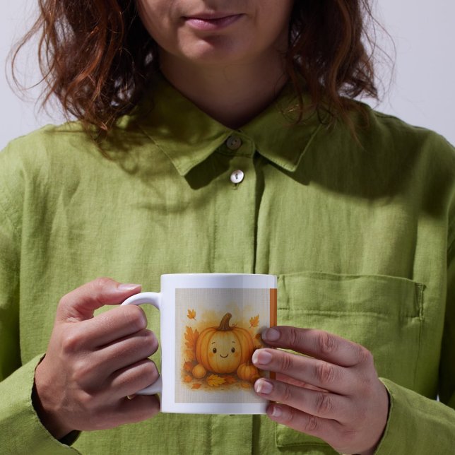 Taza De Café naranja Cosy Fall Vibes de calabaza (Subido por el creador)