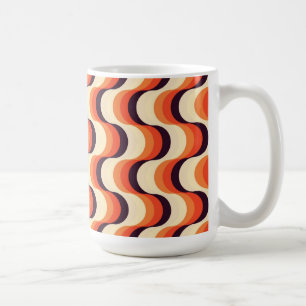 Taza De Café Naranja, Crema, Retro Brown cincuenta