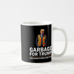 Taza De Café Naranja de basura Donald Trump chaleco de segurida