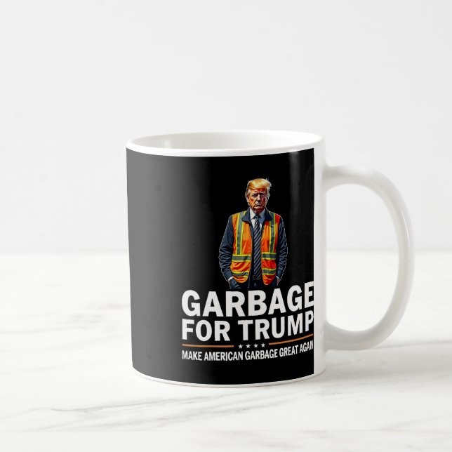 Taza De Café Naranja de basura Donald Trump chaleco de segurida (Derecha)