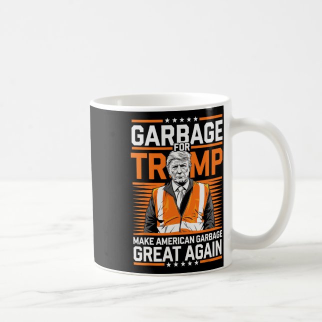 Taza De Café Naranja de basura Donald Trump chaleco de segurida (Derecha)