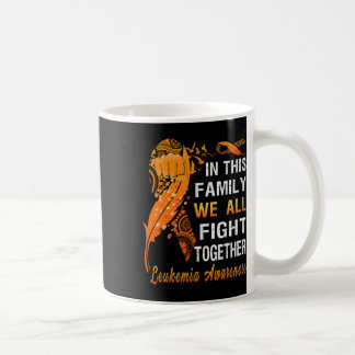 Taza De Café Naranja De Concienciación Sobre La Leucemia En Est