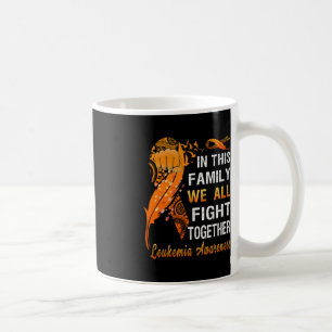 Taza De Café Naranja De Concienciación Sobre La Leucemia En Est