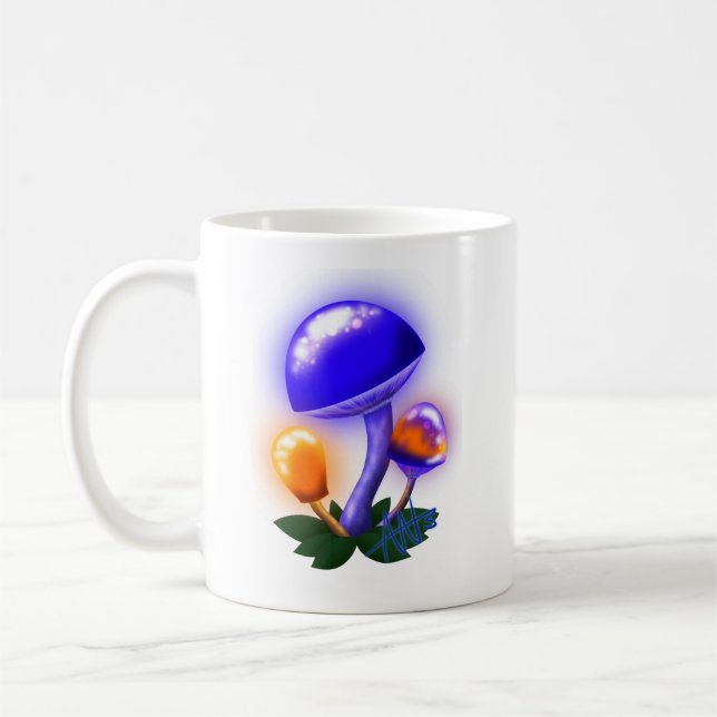 Taza De Café Naranja de Dapperling Blanco imaginario y hongo az (Izquierda)