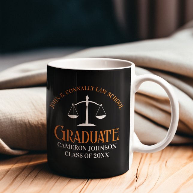 Taza De Café Naranja de graduación de la Facultad de Derecho pe (Subido por el creador)
