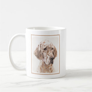 Taza De Café Naranja de Inglaterra Belton Pintura de Perro Arte