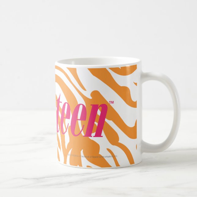 Taza De Café Naranja de la cebra (Derecha)