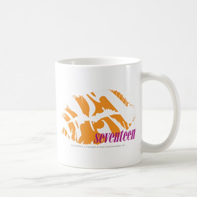 Taza De Café Naranja de la cebra (Derecha)