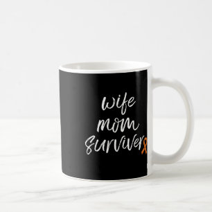 Taza De Café Naranja de sensibilización Cinta esposa sobrevivie
