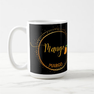 Taza De Café NARANJA de texto modificable del nombre del equipo