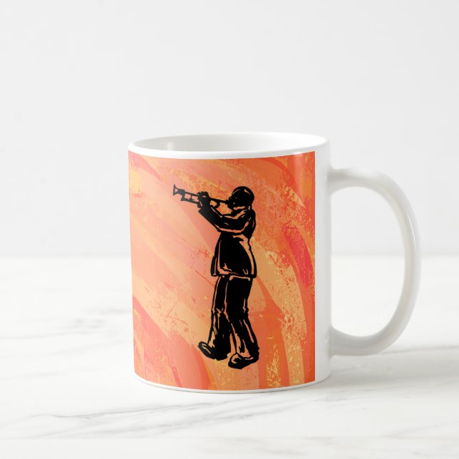 Taza De Café Naranja de Trumpet de Noches de Boogie de Nueva Yo (Derecha)