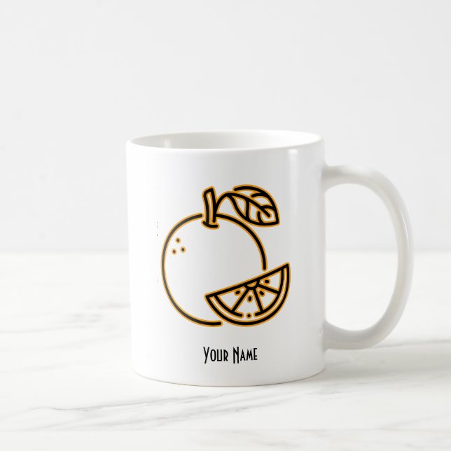 Taza De Café Naranja.Definir (Derecha)