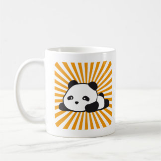 Taza De Café Naranja del estallido de la panda de Kawaii