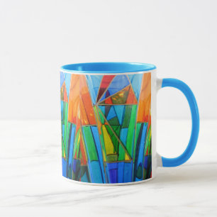 Taza de café--Naranja del vidrio de Murano