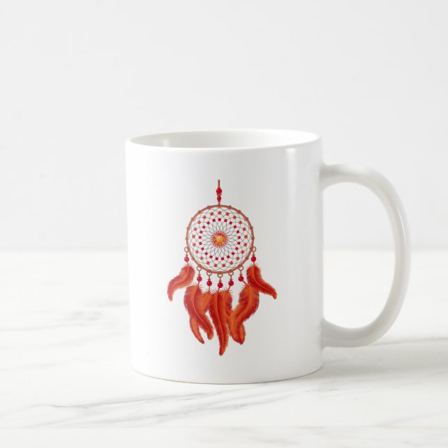 Taza De Café Naranja Dream Catcher (Derecha)