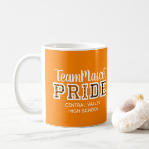 Taza De Café Naranja Escuela Pride Mascota Nombre Café Mug