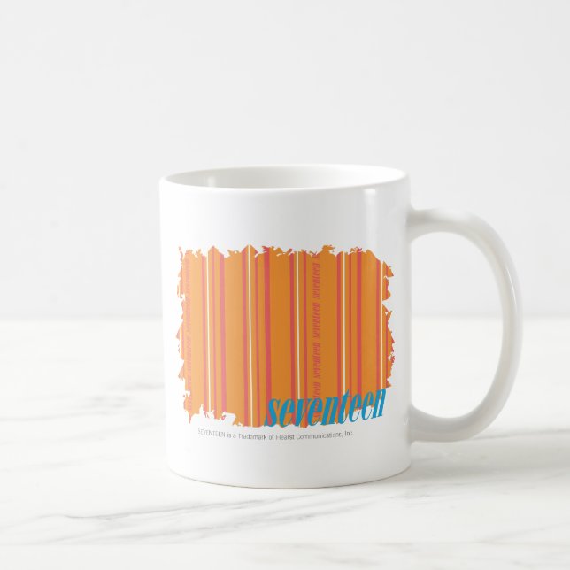 Taza De Café Naranja fino 2 de las rayas (Derecha)