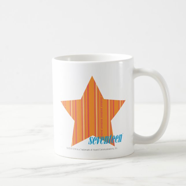 Taza De Café Naranja fino 4 de las rayas (Derecha)