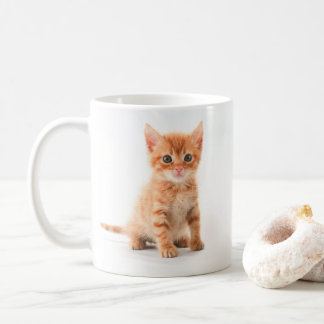 Taza De Café Naranja Gatito