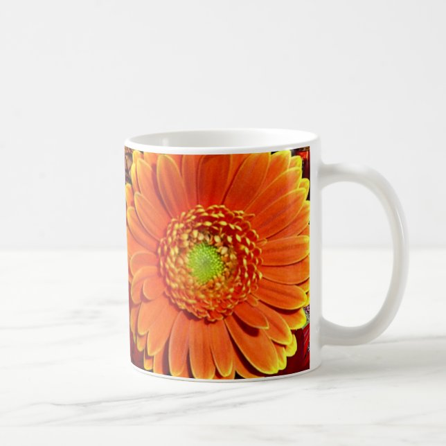 Taza De Café Naranja Gerbera Daisy Coffee Mug (Derecha)