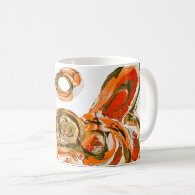 Taza De Café Naranja Guardian Angel Personalizado Art Coffee Mu (Anverso derecho)