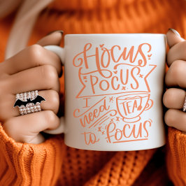 Taza De Café Naranja Hocus Pocus Necesito Té