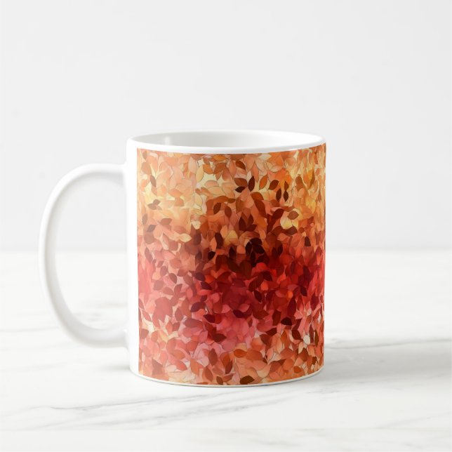 Taza De Café Naranja hojas de otoño (Izquierda)