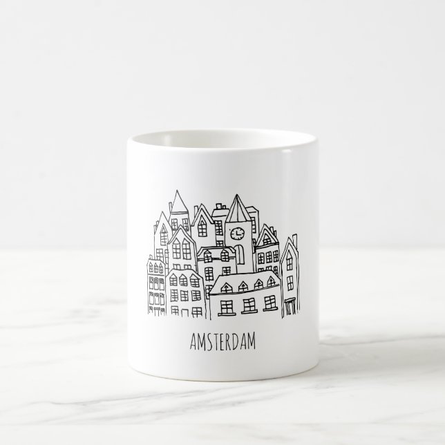 Taza De Café Naranja holandés del recuerdo de la ciudad de (Centro)