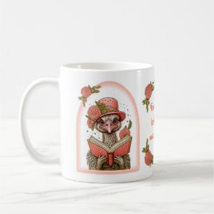 Taza De Café Naranja humorístico Ilustracion de avena de avestr