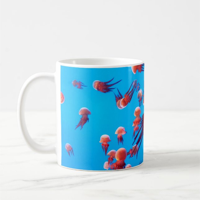 TAZA DE CAFÉ NARANJA JELLY FISH (Izquierda)