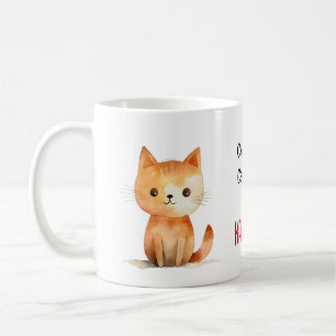 Taza De Café Naranja Kitten, una mujer sin hijos para Kamala
