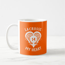Taza De Café Naranja Lacrosse My Heart