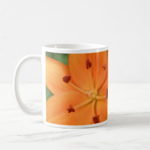 Taza De Café Naranja Lily Floral Mug