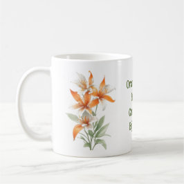 Taza De Café Naranja Lily Flowers