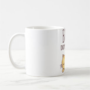 Taza De Café Naranja lindo Tabby Gato ocupado No Hacer Nada