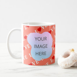 Taza De Café Naranja LOVE Heart