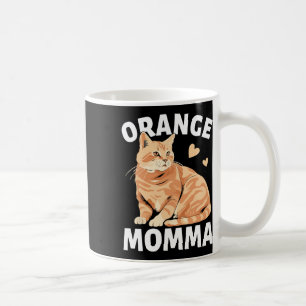 Taza De Café Naranja Mamma Cat Cute Cat Avers