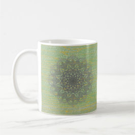 Taza De Café Naranja Mandala Coffee Mug