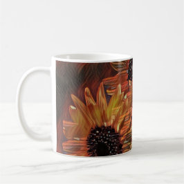 Taza De Café Naranja moderno de arte girasol foto del día de la