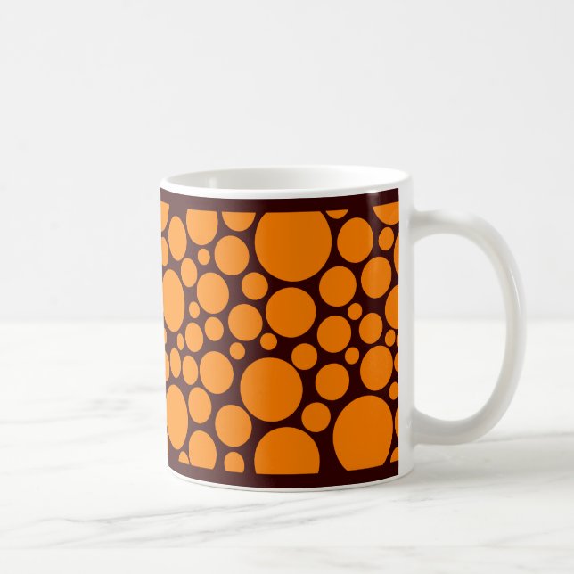 Taza De Café Naranja modesto en Dark Brown (Derecha)
