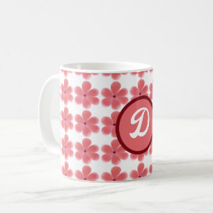 Taza De Café naranja monograma minimo elegante