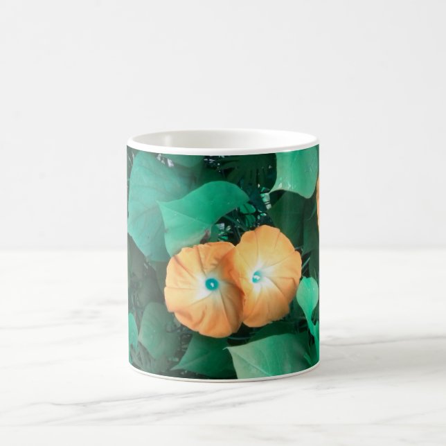 Taza De Café Naranja Morning Glories Mug (Centro)