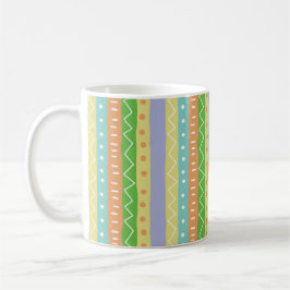 Taza De Café Naranja Mustache Fiesta Verde Amarillo Diversión S