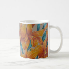 Taza De Café Naranja orquid mug
