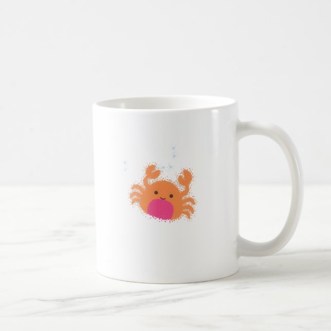 Taza De Café Naranja Personalizado Cangrejo (Derecha)
