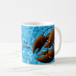 Taza De Café Naranja Personalizado Cute Lobster