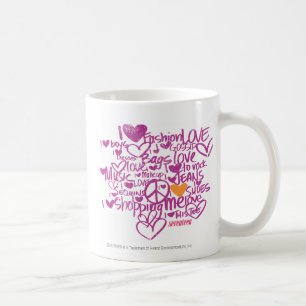 Taza De Café Naranja/púrpura de la pintada