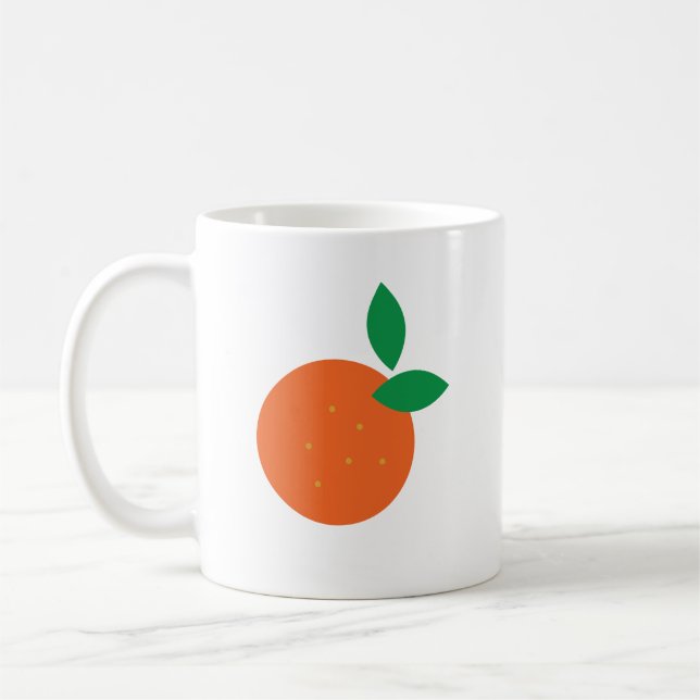 Taza De Café Naranja Resumen Mug (Izquierda)